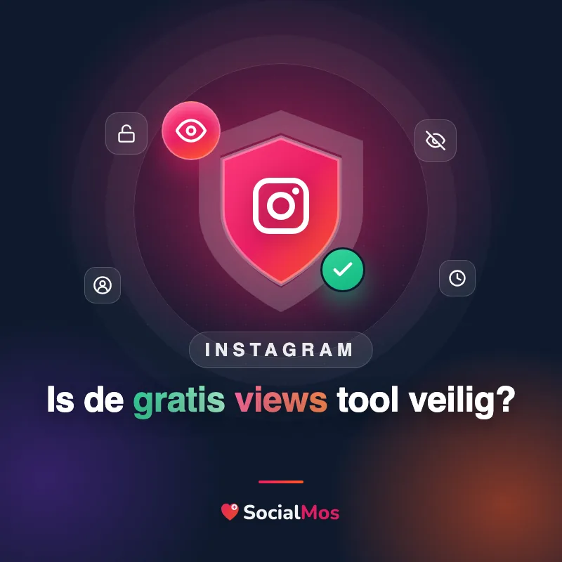 Schild met het Instagram-logo en een groen vinkje: is de gratis views tool veilig?
