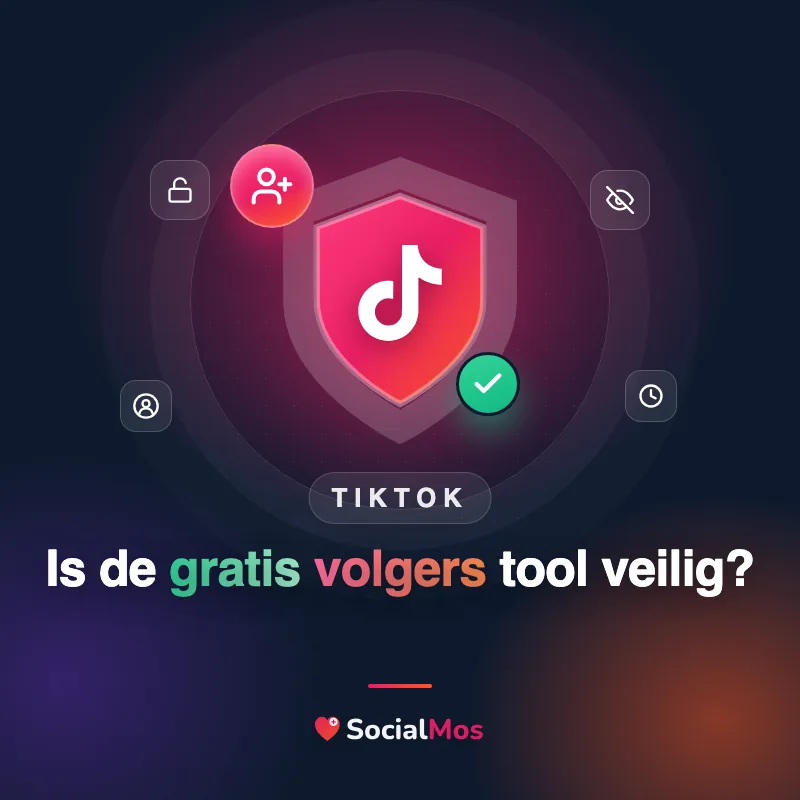 Schild met het TikTok-logo en een groen vinkje: is de gratis volgers tool veilig?