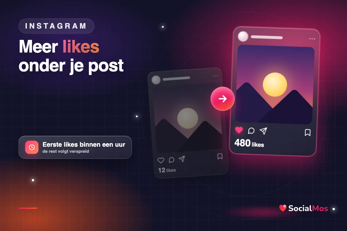 Dezelfde Instagram-post met 12 likes en met 480 likes naast elkaar
