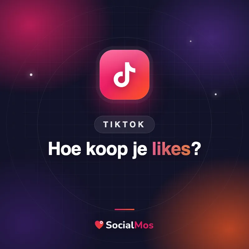 TikTok-logo op een donkere kaart met de vraag: hoe koop je TikTok likes?