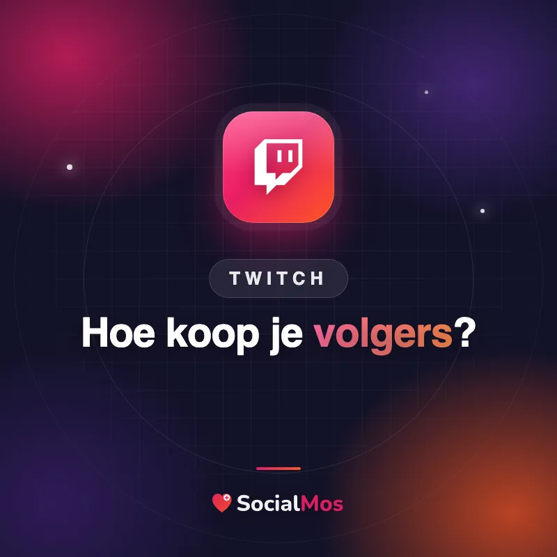 Twitch-logo op een donkere kaart met de vraag: hoe koop je Twitch volgers?